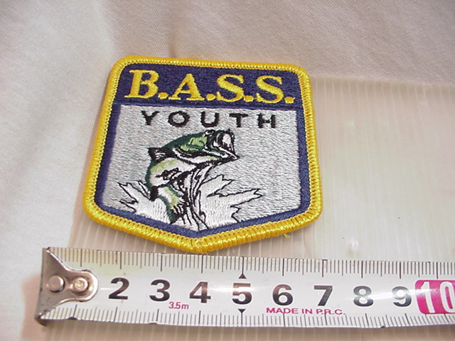 ジャンピングバス★B. A. S. S YOUTH/ワッペン/バスアングラーズスポーツマンソサエティ