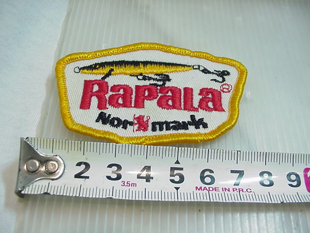 小さめ★オールド ラパラワッペン Rapala　黒金