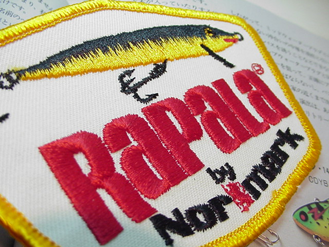 ★希少 オールド RAPALA　ワッペン/金黒/ツネミ/新東亜貿易