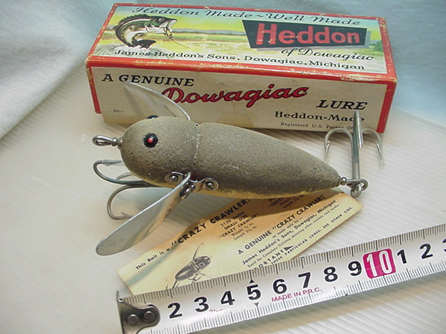 1940年代★HEDDON マスキークレイジー クローラー/ファー/#2150/GM/36g/箱